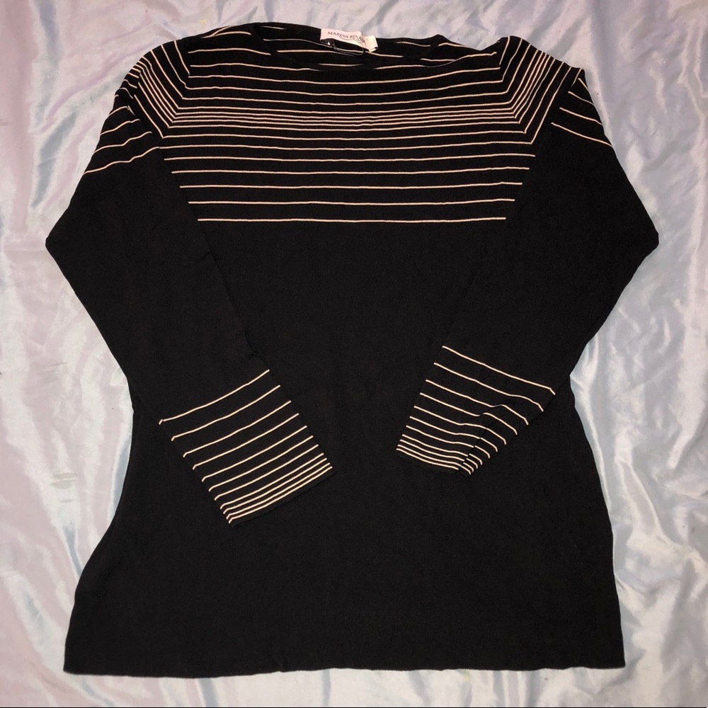Marina Rinaldi Boat-Neck Sweater, Size Large